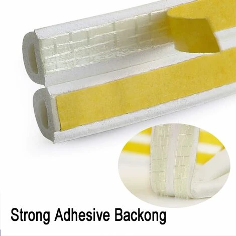 Joint Porte,Oi-FRIS Joint Fenêtre Pvc D Profil, Calfeutreur Les Porte Et Fenêtres Avec Forte Adhérence, Isoler Du Bruit Et Anti-intempéries, 6 Metres (Blanc) – Image 2