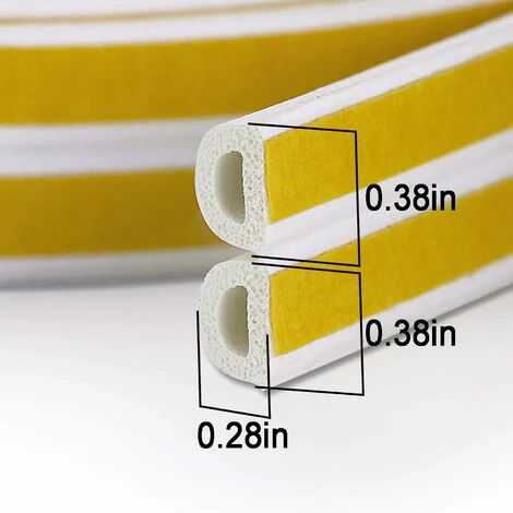 Joint Porte,Oi-FRIS Joint Fenêtre Pvc D Profil, Calfeutreur Les Porte Et Fenêtres Avec Forte Adhérence, Isoler Du Bruit Et Anti-intempéries, 6 Metres (Blanc) – Image 3