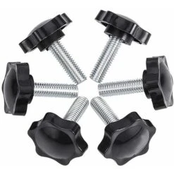6-Pack M8x25mm Vis De Pouce, étoile En Plastique Moletées Bouton De Serrage à Vis Thumbscrew -Versailles