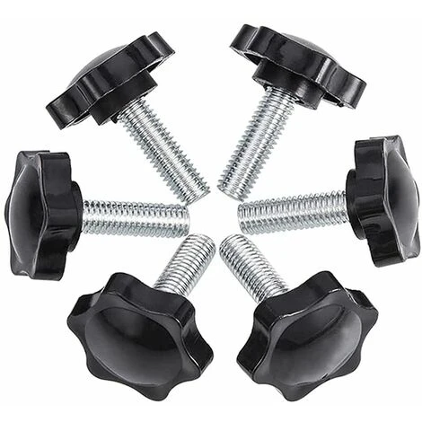 6-Pack M8x25mm Vis De Pouce, étoile En Plastique Moletées Bouton De Serrage à Vis Thumbscrew -Versailles