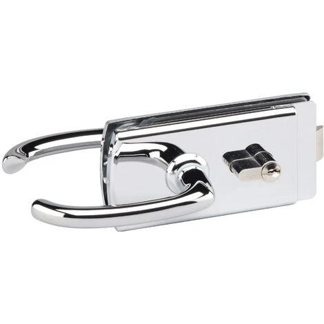 Serrure De Milieu Cylindre Béquille à Déport LAGUNE 15 Chromé Mat 4360 10 Mm - STREMLER - 4360.31.4