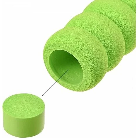 Couvercle De Poignée De Porte Protecteur En Caoutchouc Nitrile Manchon En Spirale Vert 2 Pièces 13.5 3.5cm – Image 3