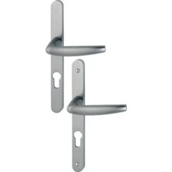 Ensemble De Porte-fenêtre Plaque étroite Atlanta 1530/300LMSGL HOPPE 195mm Asp.inox F9 Clé I Entr.70 C.7 - ép.78/87 - 3506488