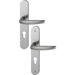 Ensemble De Porte Plaque Large Atlanta HOPPE 1530/300M Inox - Clé I - ép.58/67 - 11633335