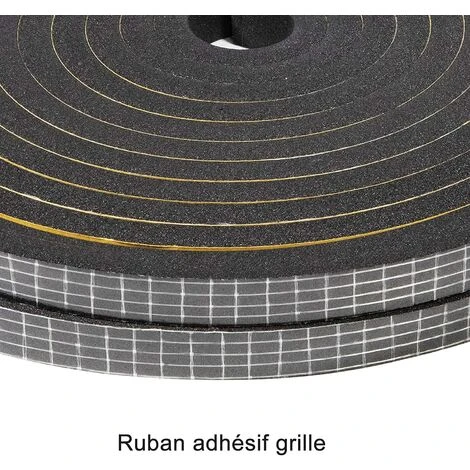 Joint Porte Fenêtre, Joint De Mousse Adhésive Pour Porte D'Entrée, Bande En Néoprène Anti-froid, 2 Rouleaux 12mm(l) X6mm(H) X6m(L), Noir Et Jaune (chacun 3m) – Image 2