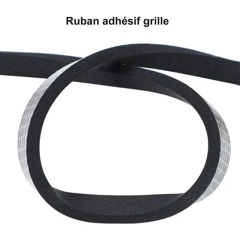 Joint Porte Fenêtre, Joint De Mousse Adhésive Pour Porte D'Entrée, Bande En Néoprène Anti-froid, 2 Rouleaux 12mm(l) X6mm(H) X6m(L), Noir Et Jaune (chacun 3m) – Image 3