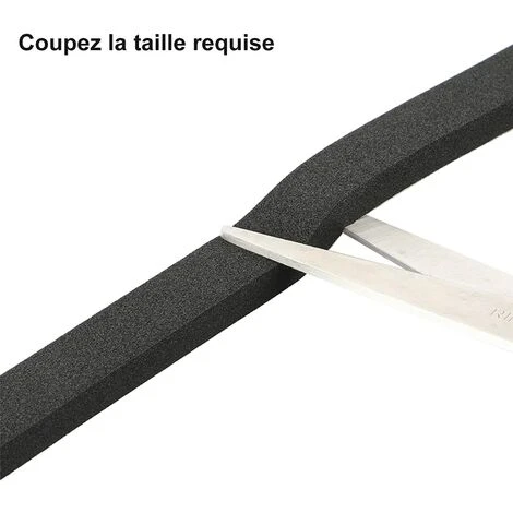 Joint Porte Fenêtre, Joint De Mousse Adhésive Pour Porte D'Entrée, Bande En Néoprène Anti-froid, 2 Rouleaux 12mm(l) X6mm(H) X6m(L), Noir Et Jaune (chacun 3m) – Image 4