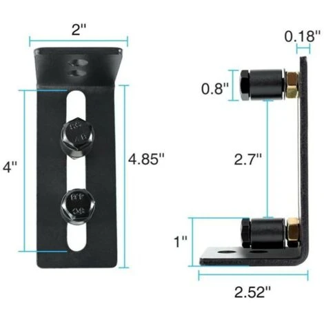Guide Sol Porte Coulissante, Guide De Plancher Porte, Rail De Sol Pour Porte De Grange, Guide Pour Le Sol Du Support Du Sol Coulissant Pour Montage Mural Réglable En Acier Au Carbone – Image 2