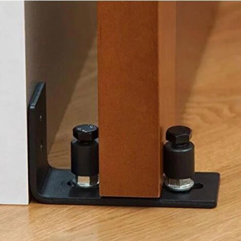 Guide Sol Porte Coulissante, Guide De Plancher Porte, Rail De Sol Pour Porte De Grange, Guide Pour Le Sol Du Support Du Sol Coulissant Pour Montage Mural Réglable En Acier Au Carbone – Image 5