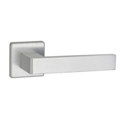 THIRARD - Paire De Béquilles Zibel Pour Porte, Carré 7mm, Chromé Satiné