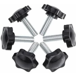 6-Pack M8x25mm Vis De Pouce, étoile En Plastique Moletées Bouton De Serrage à Vis Thumbscrew -