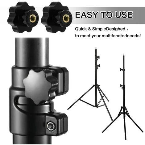 M6 Boutons En étoile, Bouton Moleté à Filetage Femelle, Poignée En Plastique Noir Boutons De Serrage Pour équipement Mécanique – Image 2