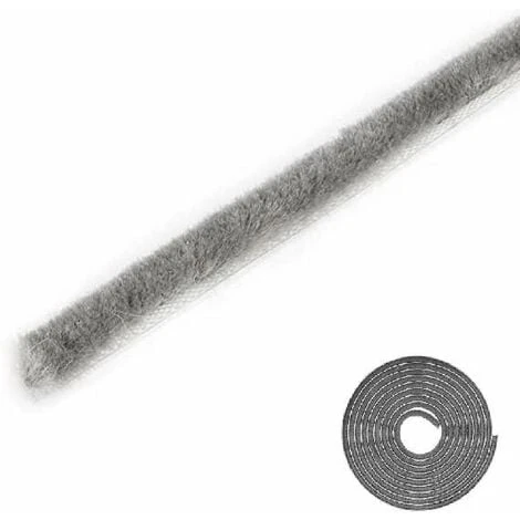 Joint Brosse Non Adhésif Gris Coulissant Bande Anti Poussière Recouvrant Les Trous De Montage Fenêtre Porte Coulissantes Rail Etanchéité Meuble Placard Isolation Verre Vitre, 4,8mm X 4mm X 5m