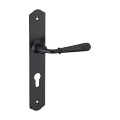 THIRARD - Ensemble De Poignées Pour Porte D'entrée Charon Trou De Cylindre, Carré 7mm, Entr'axes 195mm, Acier Patiné