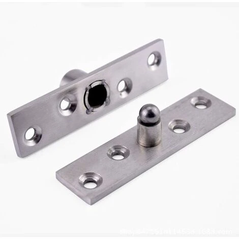 Charnières De Porte 4 Pièces Charnières Pivotantes, Charnières De Porte En Acier Inoxydable, Charnières Rotatives à 360 Degrés 75 X 17 Mm Argent, Pour Porte, Fenêtre, Placard – Image 2