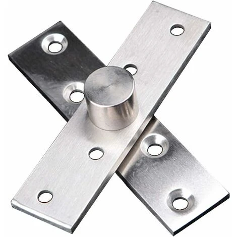 Charnières De Porte 4 Pièces Charnières Pivotantes, Charnières De Porte En Acier Inoxydable, Charnières Rotatives à 360 Degrés 75 X 17 Mm Argent, Pour Porte, Fenêtre, Placard – Image 3