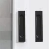 2 Pièces Poignées De Porte Coulissantes Auto-adhésives Poignées Meuble Carrée En Alliage D'Aluminium Sans Perforation Noir