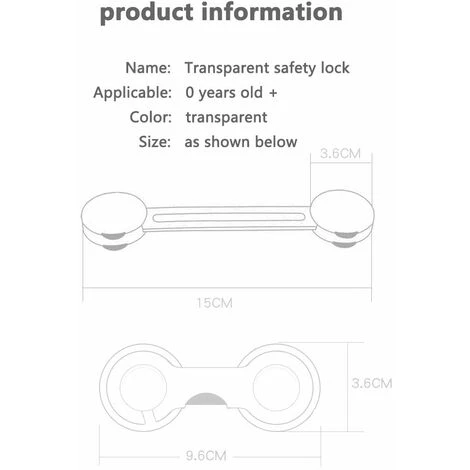 Lot De 10 Verrous De Sécurité Pour Bébé, Mini Verrous De Sécurité Transparents Pour Enfants Pour Placards, Tiroirs, Placards, Réfrigérateur, Réfrigérateur, Ordures – Image 2