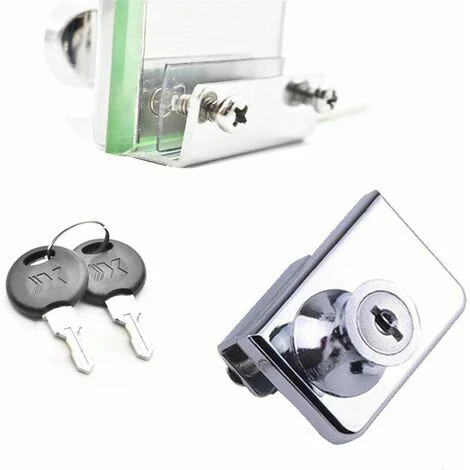 RUIOIU De Porte En Verre,Serrure Vitrine,Verrous De Sécurité à Double Ou Single Ouverture, Pour Porte En Verre De 5-8mm, Clé Séparée Sans Perçage, Alliage De Zinc – Image 4