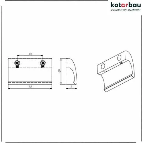 KOTARBAU Poignée De Porte De Balcon En Aluminium - Gris Anthracite - Poignée De Porte De Terrasse De Luxe - Poignée Universelle – Image 2