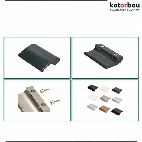 KOTARBAU Poignée De Porte De Balcon En Aluminium - Gris Anthracite - Poignée De Porte De Terrasse De Luxe - Poignée Universelle – Image 5