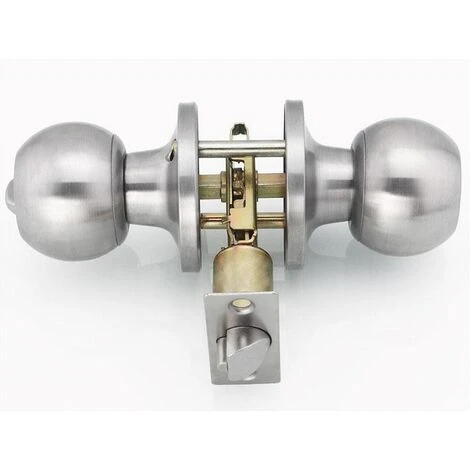 Poignée De Porte, Avec Serrure à Pêne Dormant, Avec Clé, âme En Cuivre, Avec Serrure Intérieure, Ronde 6.5-8.5 – Image 3