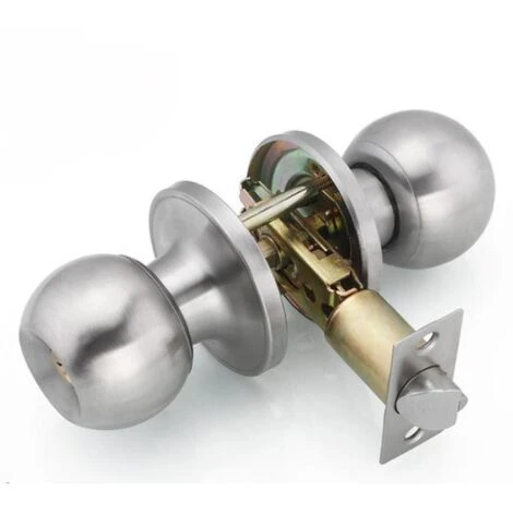 Poignée De Porte, Avec Serrure à Pêne Dormant, Avec Clé, âme En Cuivre, Avec Serrure Intérieure, Ronde 6.5-8.5 – Image 4