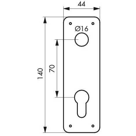 THIRARD - Plaque D'entrée Pour Serrure Encastrable Trou De Cylindre – Image 2