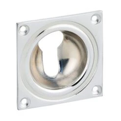 THIRARD - Entrée à Cuvette Trou De Cylindre, 60x60mm, Laiton Chromé