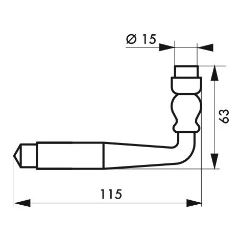 THIRARD - Paire De Béquilles Fil Torsadé Pour Porte, Carré 6x80mm, 1 Portée, Noir – Image 2