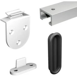 Système Coulissant SLID'UP 1900 Pour 2 Portes De Placard - Rail 1 M Aluminium - 6 Kg