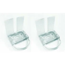 2x Arrêtoir En Plastique Transparent Pour Porte Coulissante Chariot Supérieur à Visser Rail Guide Haut Stop Positionneur Fixe Frein