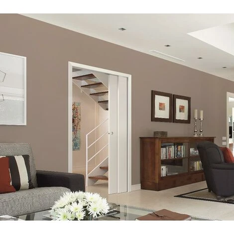 Kit Huisserie Enrobé Blanc Vantail Simple FIBROTUBI - Porte Jusqu'à 120 Cm - 61821202