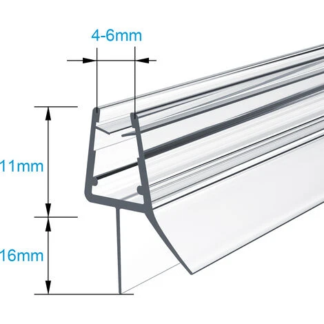 Heilmetz Joint De Douche 60cm Joint De Remplacement Porte De Douche Pour Verre épaisseur 4-6mm Joint De Porte De Douche Déflecteur D'eau Ou Joint De Cabine De Douche TYP3 – Image 5