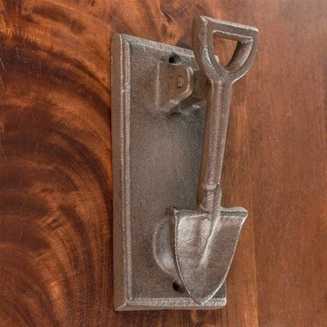 HOMESCAPES Heurtoir De Porte En Fonte Style Ancien - Forme Pelle â Image 2