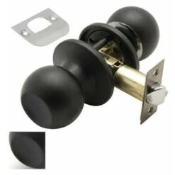 Bouton De Porte Noir Simple Wolfpack Pour Couloir