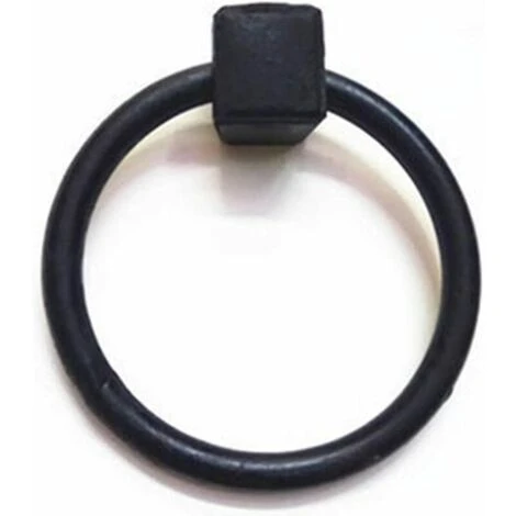 Heurtoirs Fonte Antique Heurtoir Poignée Hoop Porte à La Main Old Elm Porte De Fer Heurtoir Augmenter épaississement Anneau De Fer 66 (Color : Black, Size : S) – Image 3