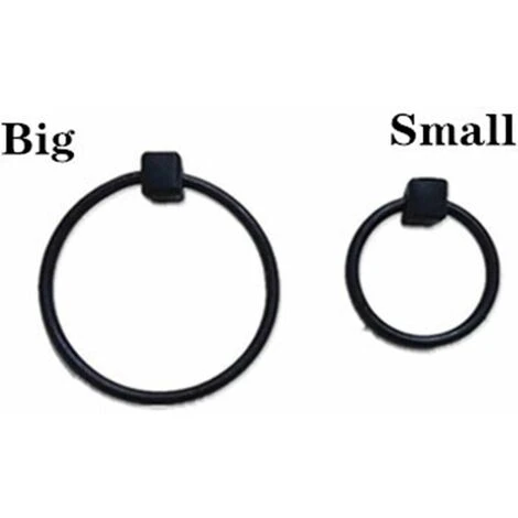 Heurtoirs Fonte Antique Heurtoir Poignée Hoop Porte à La Main Old Elm Porte De Fer Heurtoir Augmenter épaississement Anneau De Fer 66 (Color : Black, Size : S) – Image 5