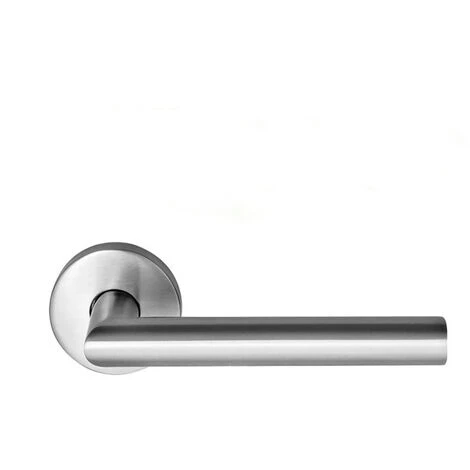 Paire De Poignées De Porte Sur Rosaces Rondes , Inox 304 Sans Rosaces De Fonction(ponçage) – Image 2